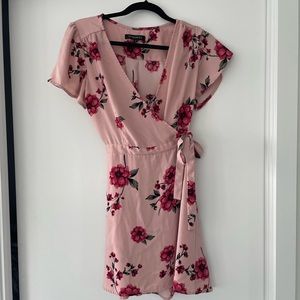 Dynamite floral wrap dress